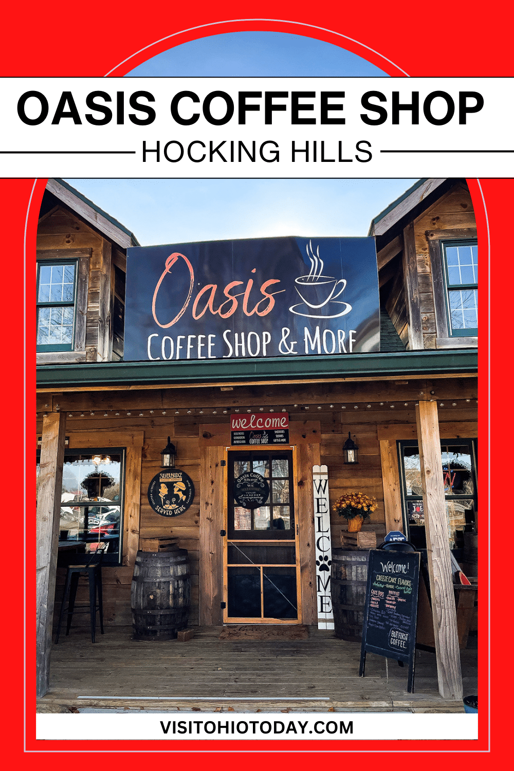 Oasis Coffee Shop is a cozy cafe with a mini golf course attached, nestled in Hocking Hills.