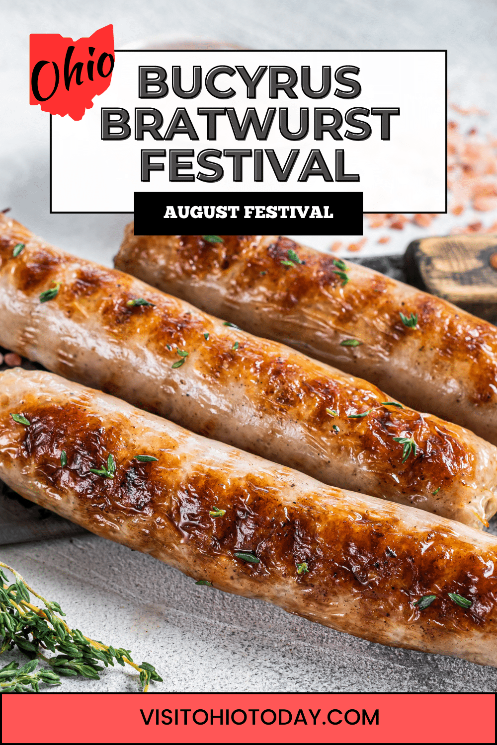 Bucyrus Bratwurst Festival is a three-day summer event celebrating the German bratwurst. It is held in Bucyrus in mid-August.