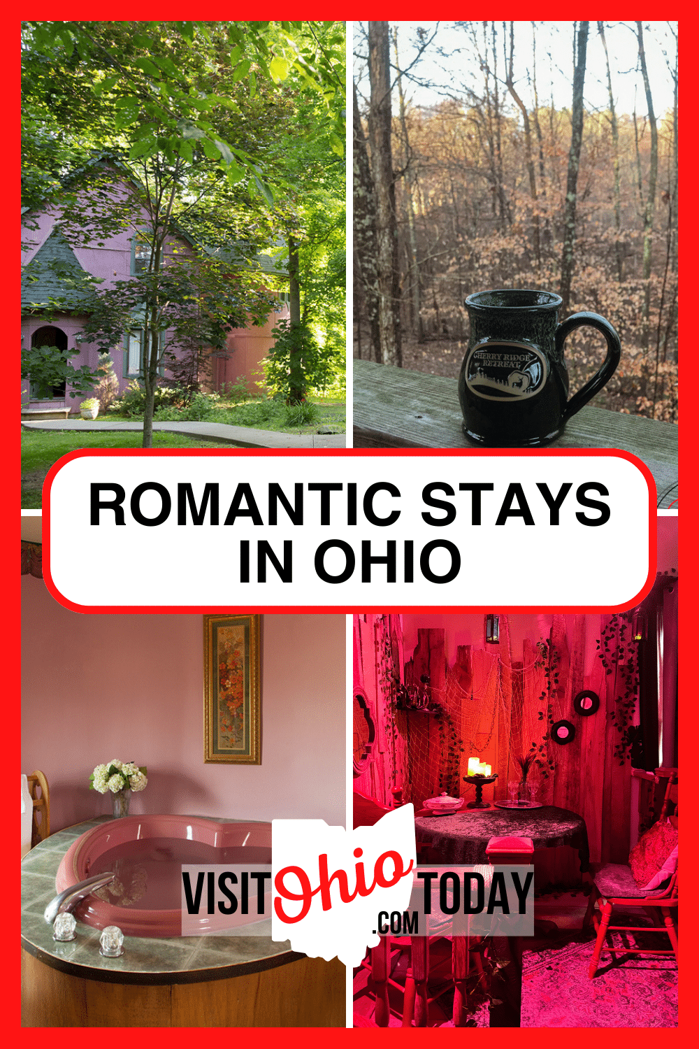 For that special time when you want to get away for a night or two with your ‘someone special’, we have compiled a list of 12 romantic stays in Ohio that put an emphasis on romance.