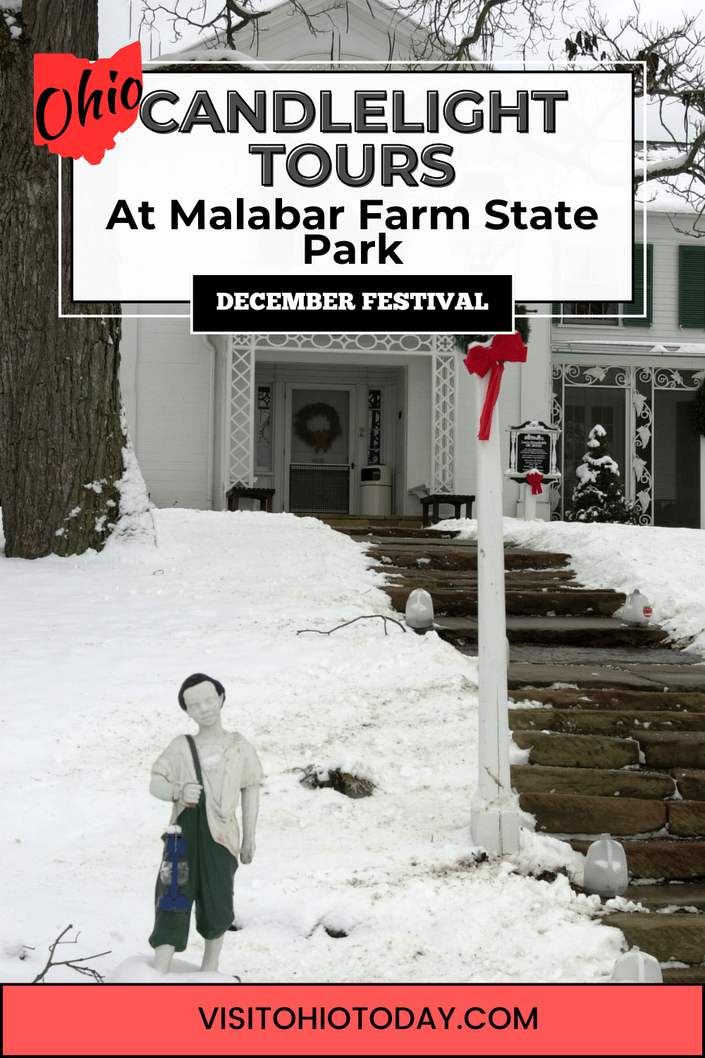 Candlelight Tours at Malabar Farm State Park are self-guided holiday tours that take place on the first two weekends in December in Lucas.