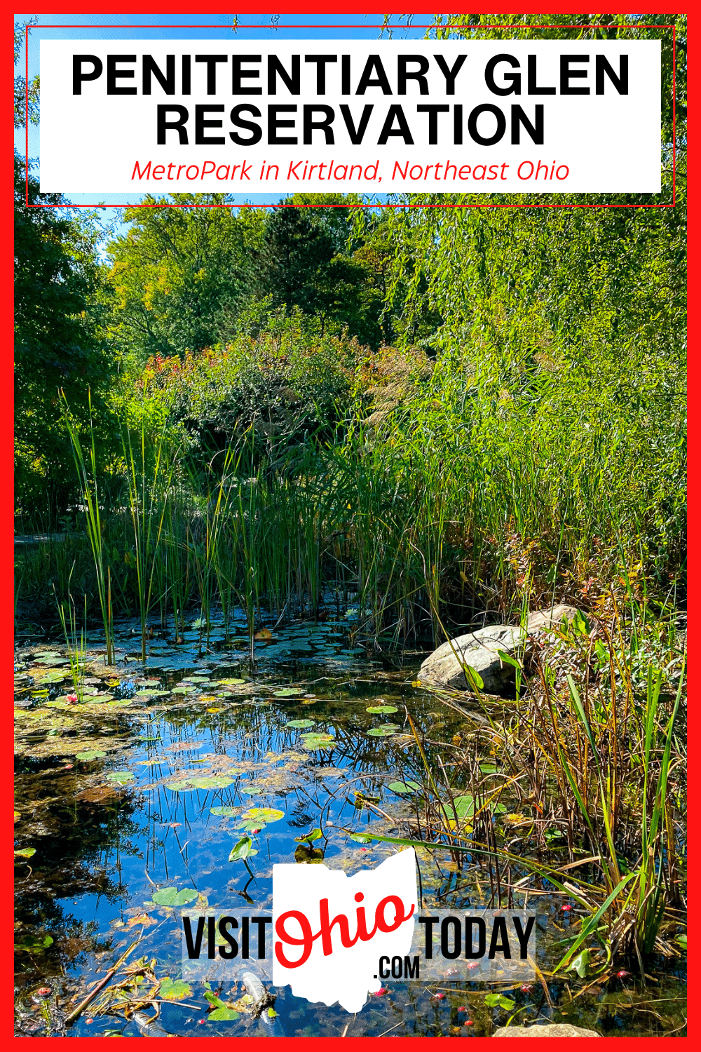 Penitentiary Glen Reservation is a 424-acre Metropark in Kirtland, Lake County, northeast Ohio. Featuring forests, fields, wetlands, and hiking trails.