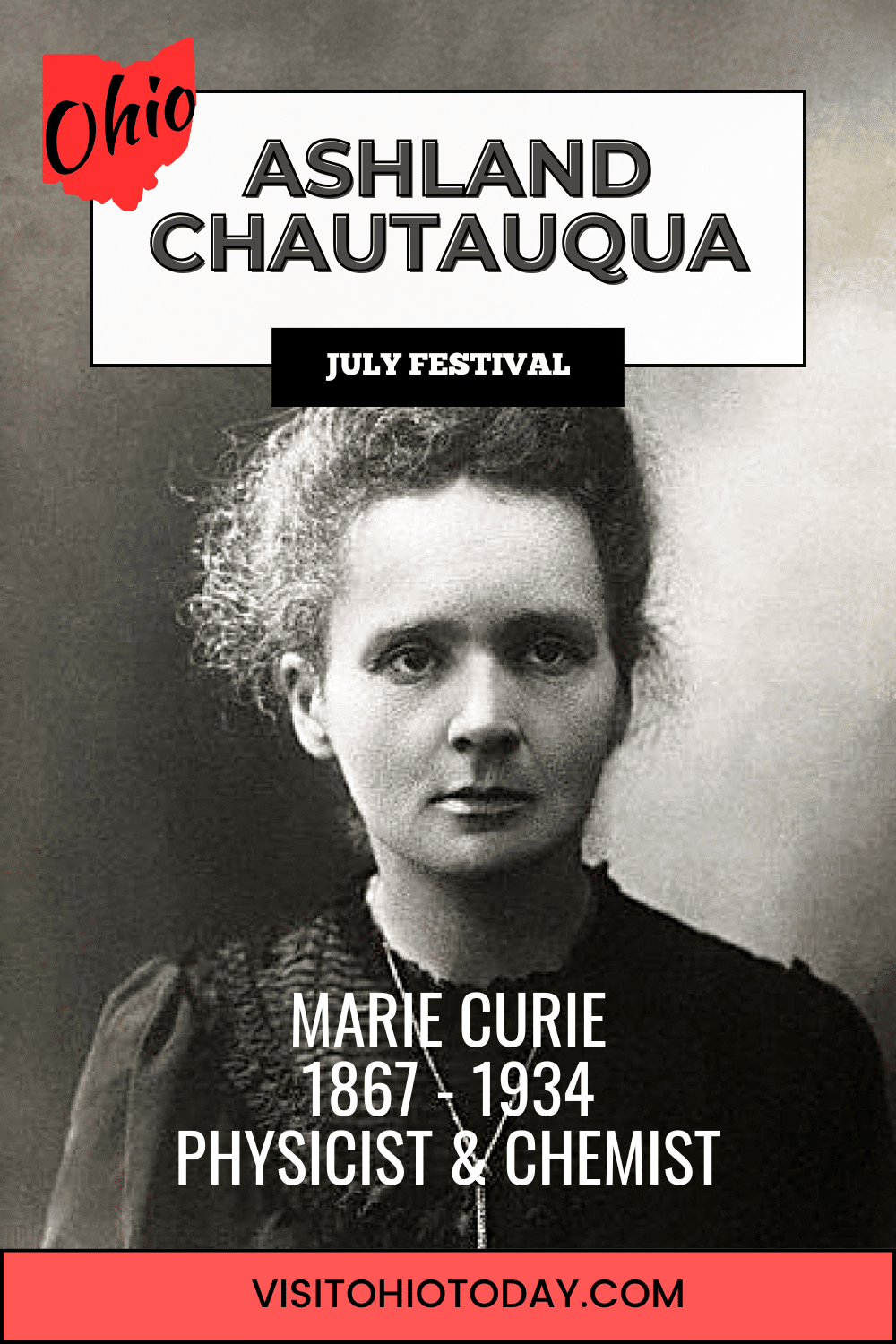 Ashland Chautauqua is a 5-day festival showcasing history through first person historical portrayals. It is held in mid-July.