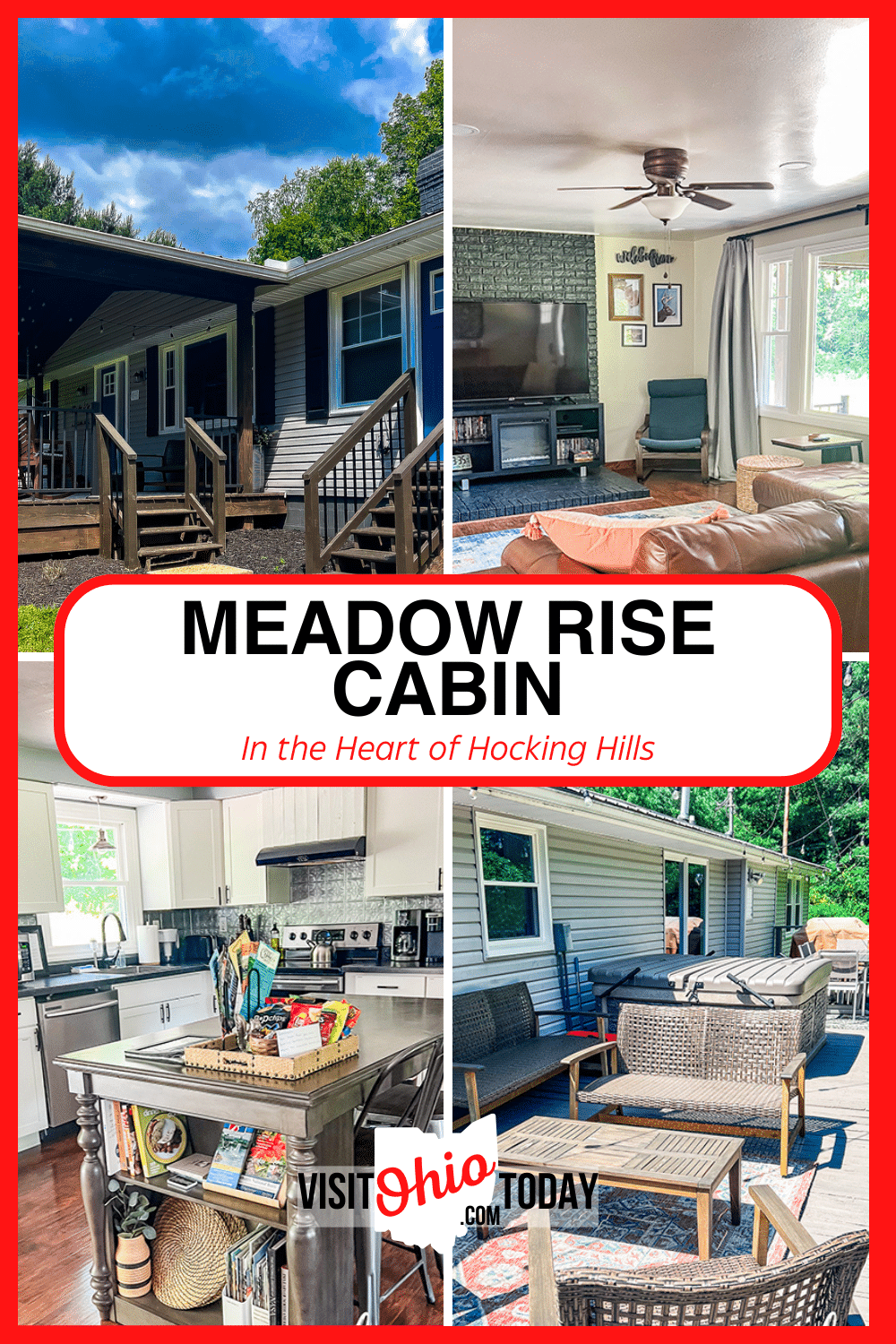 Meadow Rise Cabin at Hocking Hills is one of three properties owned by this company, sleeping from 2 to 12 people.
