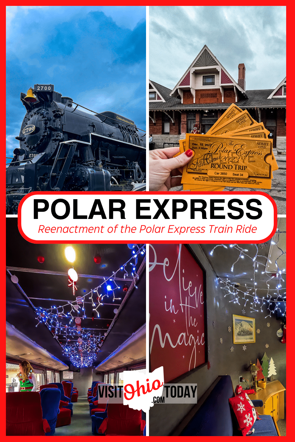 The only sanctioned Polar Express train ride in Ohio is at the Dennison Depot. Enjoy a reenactment of the train ride featured in the book and movie of the same name.